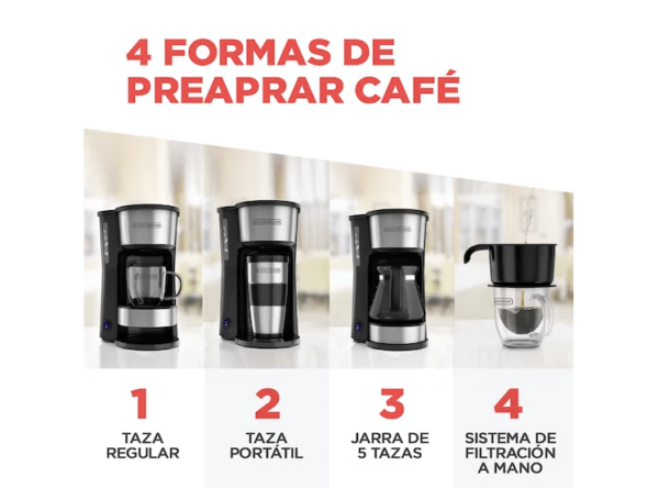 Cafetera BLACK & DECKER 5 Tazas 4 en 1 - Imagen 4