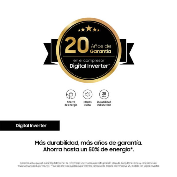 Nevera SAMSUNG 439 litros No frost Inverter Black - Imagen 4
