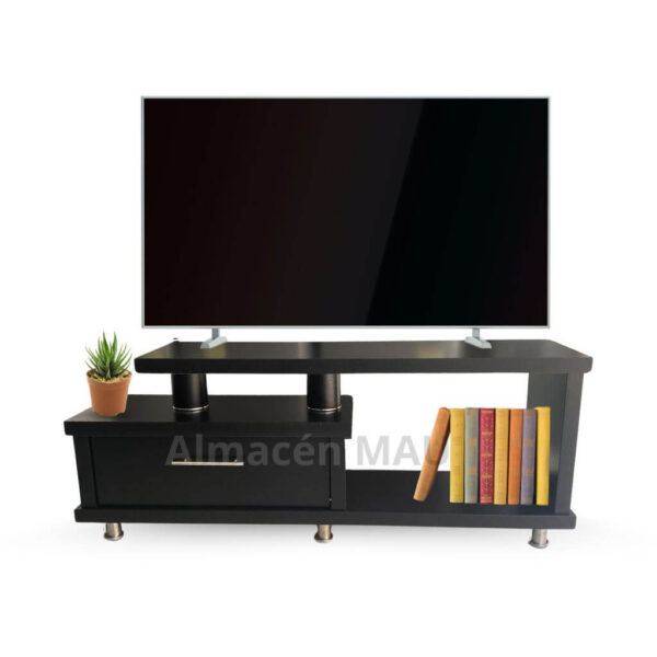 Mesa para TV 60" Entretenimiento Negro