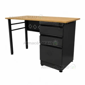 Escritorio 120x60 Metal Madera Negro