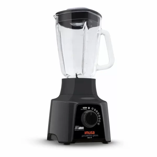 Licuadora IMUSA Powermix Glass Negra Vaso Vidrio 1.25 litros - Imagen 2