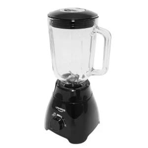 Licuadora UNIVERSAL Negra Vaso Vidrio 1.5 litros