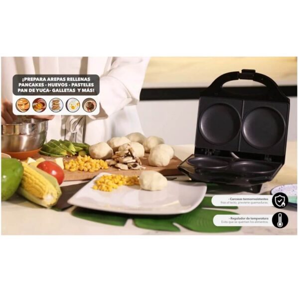 Arepa Maker HOME ELEMENTS Negro - Imagen 3