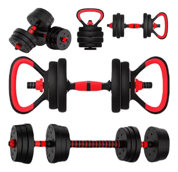 Set Mancuernas 20 KG Profit Cemento con Soportes - Imagen 4