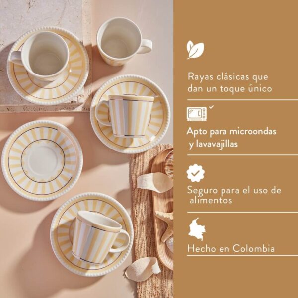 Set Té 4 puestos 180 ml CORONA Lia - Imagen 3