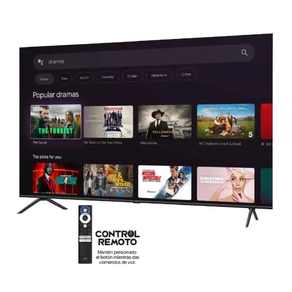 Televisor KALLEY 70" UHD 4K QLED Smart TV Google - Imagen 3