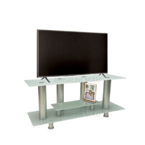 Mesa para TV 65″ Entretenimiento Cristal Blanco