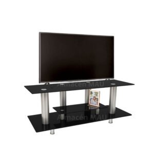 Mesa para TV 65″ Entretenimiento Cristal Negro