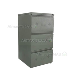 Archivador 3 Gavetas Metálico Gris