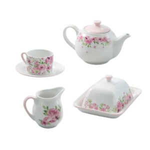 Set Té 4 puestos 230 ml Lirio 13 piezas