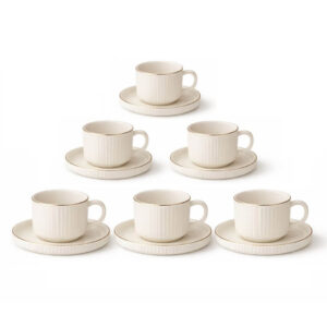 Set Café 6 puestos 90 ml Gold