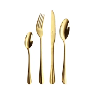 Juego Cubiertos 24 pieza KW Capri gold