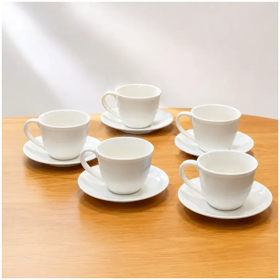 Set Café 6 puestos 90 ml Crema - Imagen 2