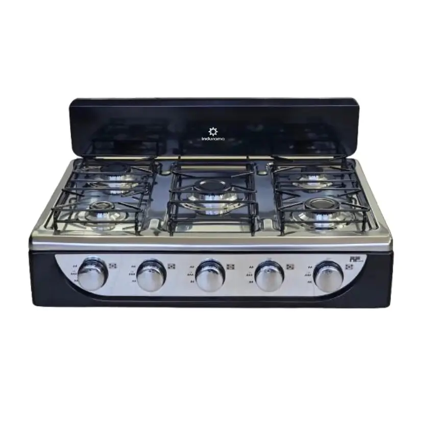 Estufa de mesa INDURAMA 5 puestos gas Propano Inox Negra - Imagen 2